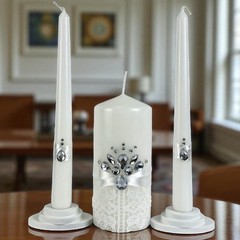Magik Life Unity Candle Set – Wedding Ceremony Reception 6 Pillar Two 10 Taper