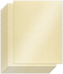Gondiane OffWhite Shimmer Paper,24 sheets Pearlized 8.5×11 Inches, Off White