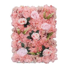 12 Pcs Pink Flower Wall Panels Roses Hydrangeas for Wedding & Party Decor USA