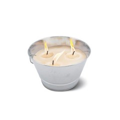 Tiki Citronella Candle Wick Metal Bucket Lid Outdoor Candle For Patio Deck