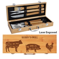 Personalized BBQ Set, Grill Gift Set, Father’s Day Gift, Grilling Tools, BBQ Set