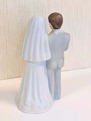 Bridal Gift Set Bride Clutch Bag NWT + Vintage Wedding Cake Topper Korea Decor