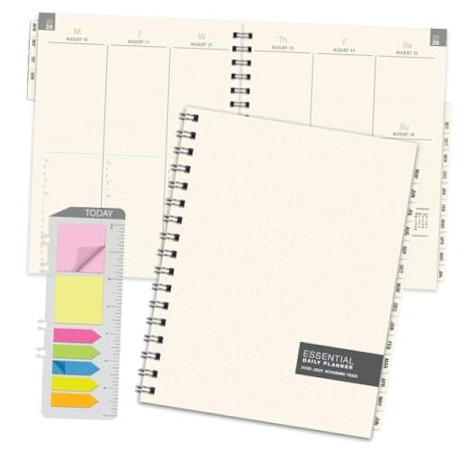 ESSENTIAL 2026-2027 Monthly & Weekly Planner with Tabs, 7″x9″: 14 7″ x 9″