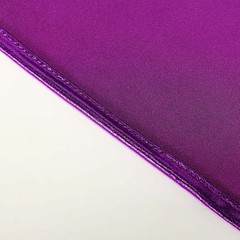 10 Purple Metallic Spandex Chair Sashes with Silver Buckles Wedding Decorations