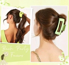 24 Pcs Matrimony Bachelorette Party Bridesmaid Hair Pieces Glasses Green