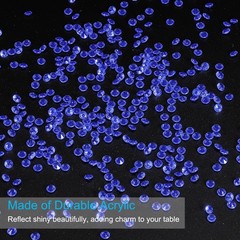 4000 Pcs Acrylic Wedding Table Diamonds 6 mm Crystals Gems Sapphire Blue