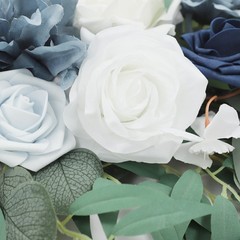 Decorative Artificial Flowers Artificial Wedding Arch Flower Kit With Drapes