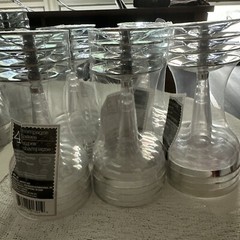 5 oz Clear with Silver Rim Plastic Champagne Flutes Disposable 5 Sets Of 4 (20)