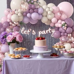 173Pcs Balloon Arch Garland Kit, Double-stuffed Pink White Sand Dusty Purple