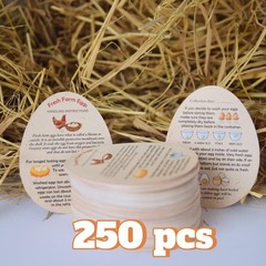 250 Pcs Premium Fresh Farm Egg Handling Instruction 2.7 x 3.5 inches, Colored
