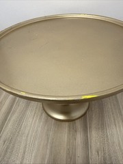 Gold Metal Cake Stand 11” Pedestal Dessert Display Wedding Decor