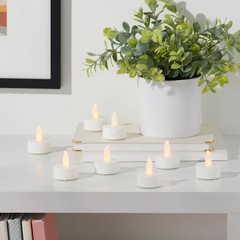50ct Room Essentials Twist-Flame LED Flameless Flickering Tealight Candles White