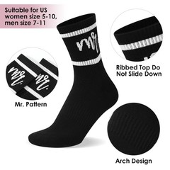 Eurzom 5 Pcs Mr and Mrs Gifts Embroidered Baseball Caps Mr and Mrs Crew Socks…