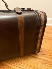 Unique Wooden Vintage Style Locking Suitcase for Wedding Reception Gift Cards