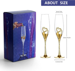 Wedding Champagne Goblets Toasting Flute Glasses for Bride and Groom Creative De