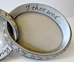 «With This Ring I Thee Wed… » Pewter Wedding Photo Picture Frame by Malden