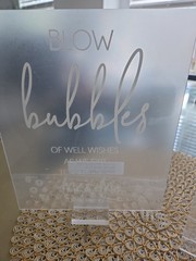 Set Of 2, Sign Bubbles of good wishes for with stand And open Bar – NEW