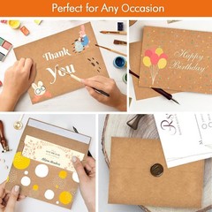50 Pack 5×7 Envelopes for A7 50-Pack (5.25 x 7.25 inches), Brown kraft