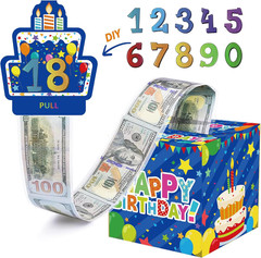 Birthday Money Box for Cash Gift with DIY Stickers，A Surprising Money Gift Box w