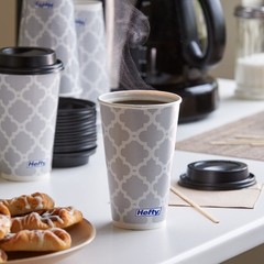 Hefty Disposable Hot Cups with Lids, Leak-Resistant Disposable, 16 Oz, 20 Count