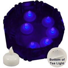 NEW 6 Purple Led Floating Floral Tea Light Candle for Wedding Centerpiece Decor