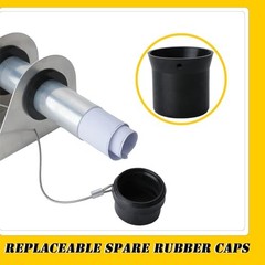 Trailer Document Holder—Aluminum Tube Style—2-PCS—With Spare Rubber Caps