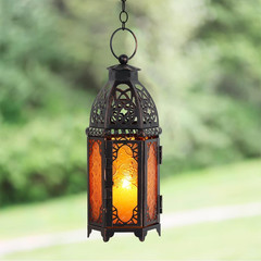 11» Moroccan Lanterns Decorative Indoor & Outdoor, Vintage Christmas Candle Hol