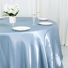 Balsa Circle 132 in Dusty Blue Satin Round 132″ (Round),