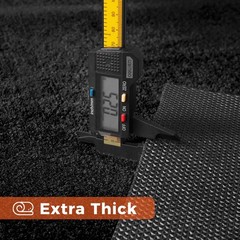 3ftx15ft Black Carpet Runner, 450GSM Extra Thick Non-Slip TPR Rubber, Indoor/…