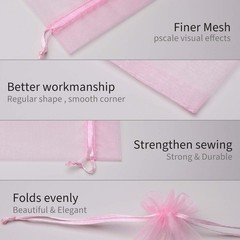 100PCS 4x6inch 10x15cm Drawstring Organza Jewelry Favor Pouches Wedding Party…