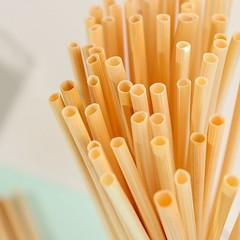 100 Natural 6″ Wheat Sustainable Drinking Straws Party Events Home Decorations