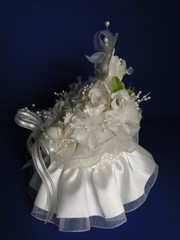 New Elegant Petite Lighted White floral Wedding Cake top #406A