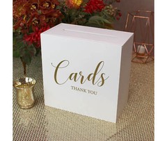 White Wooden Wedding Card Box