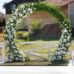 Extra Large Round Wedding Arch Elegant Photo Backdrop Stand Metal Garden Trellis