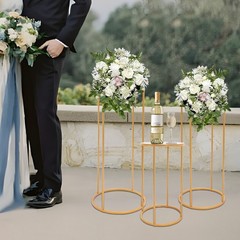 3pcs Round Flower Holders Cylindrical Wedding Flower Rack Wedding Flower Stand