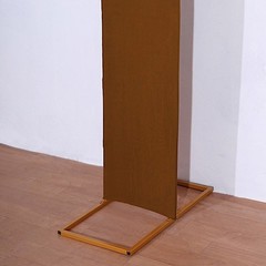 8ft CINNAMON BROWN Fitted Spandex Open Arch Double Sided Backdrop STAND COVER