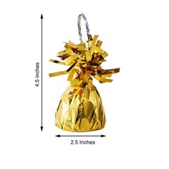 6 Gold Metallic Foil Balloon Weights DIY Wedding Reception Party Decorations