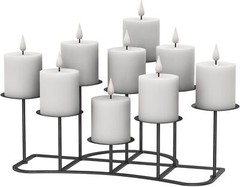 Black Metal Pillar Candle Candelabra for Black-p9