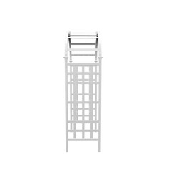 White Vinyl Arbor 81 in. x 39 in. Yard Garden Pathway Weather Resistant Accent