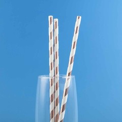 150 pcs 8″ tall Decorative Striped Paper Straws Wedding Party Birthday Tableware