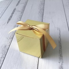 100 Gold Wedding Birthday Party Favour Boxes Chocolate Macaroon Cookie Candy Box
