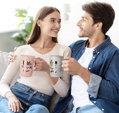 Bridal Shower Gifts for Newlyweds, Engagement Gifts for Couples – 14Oz Ceramic M
