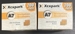 200 A7 Envelopes 5.25×7.25 Brown Kraft – Self Seal – Buy 1 or 2 – Fast Shipping