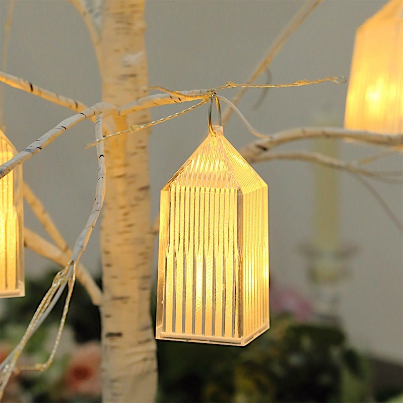 CLEAR 6 Mini 3.5″ Warm White Acrylic Crystal Lantern DESK LAMP Decorative LED