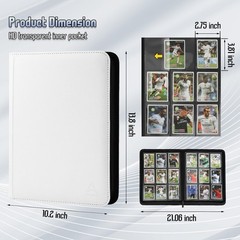 Arkeiliy 9 Pocket Trading Card Binder 540 Capacity Zip Closure – Premium Double