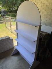 White Arch Freestanding Wedding Shot Display Shelf Stand 70 x 35.43 x 24.6