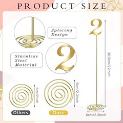 20 Pcs Metal Table Numbers 1-20 Table Numbers for Wedding Reception 12