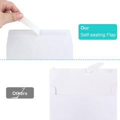 Joyberg 70 Packs A4 Envelopes, White, 4×6 Photo, Self (4.25×6.25in), White