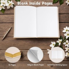 Wedding Officiant Book, Hardcover Notebook Journal, Minimalist Canvas Beige