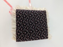 Vintage Pink Floral Lace Quilted Photo Album 3-Ring Binder Coquette Cottagecore